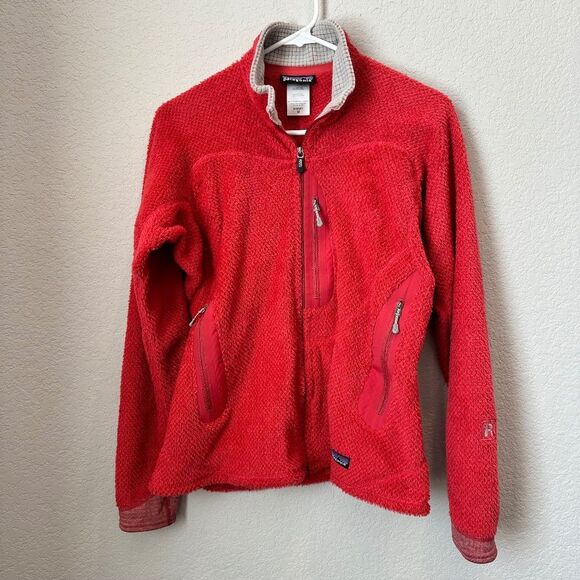 Patagonia Jackets & Blazers - Patagonia Poppy Red R2 Polartec Fleece Full Zip Jacket - Size Medium - EUC